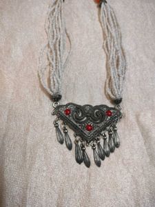 Bohemian Beaded Necklace with Pendant