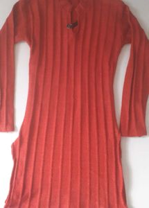 Woolen Dark Red Kurta