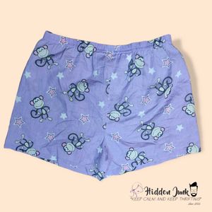 Cute Monkey & Star Print Pajama Shorts
