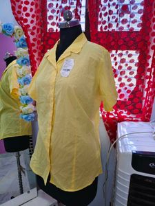 Classic Yellow Button-Up Shirt
