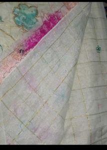 Embroidered sari