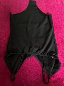 Black Ruffle Bodysuit