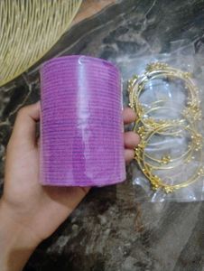 Purple Bangles with Viral Kashmiri Chudi!