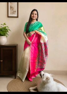 💚 Panna Pushpa Paithani Saree
