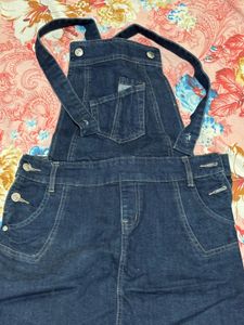 Denim Overalls Skirt