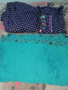 Beautiful Navy Blue Suit With Patiala Salwar
