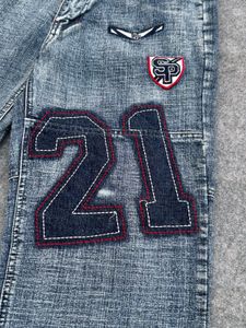 Stylish Patchwork Denim Jeans