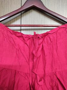 Red Velvet And Net Ethnic Suit |  Size 38
