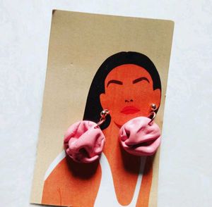 Pink Statement Drop Earrings