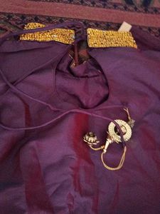 Beautiful Purple Embellished Gown