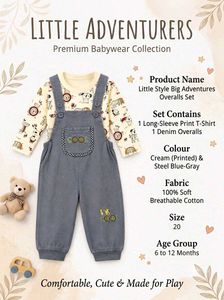 Little Style Big adventures overalls set