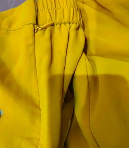 Yellow Mirror Work sharara set