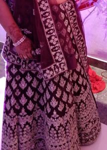 Gorgeous Plum Embroidered Lehenga💜