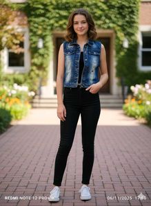Girl's Sleevless Denim Jacket / Vest
