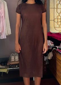 Pleated Midi Dress