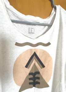 Graphic Print beige T-Shirt