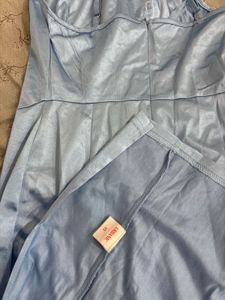 Light Blue Satin Dress