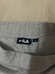 Fila Grey Leggings with Red Accents