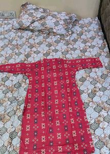 Stylish Red Printed Kurta