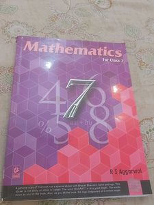 Mathematics For Class 7 Book