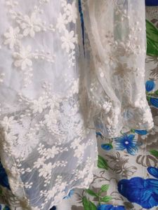 White Floral Lace Hoodie Shrug