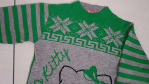 Hello Kitty Green &amp; Gray Sweater