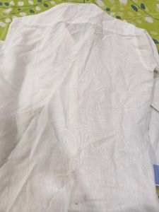 Men's Classic White Linen Shirt