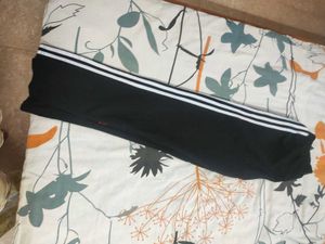 Black Joggers with White Stripe Detail