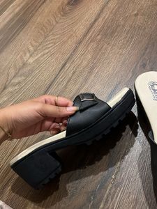 Black Block Heel Sandals | Size EU 40 (UK 6.5)