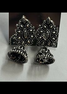 Silver Beaded Elephant Crafted Jewellery Set