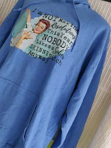 Authantic Blue Graphic Hoodie