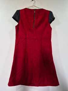 Chic Red Dress with Black Accents