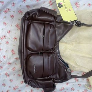 Samo Ondoh Dark Brown Shoulder Bag