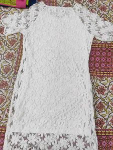 White Lace Floral Dress