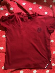Red Leaf Printed Cotton Honey Comb Knitted Fabric ,large Sized