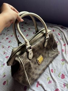 Stylish Guess Monogram Satchel Bag