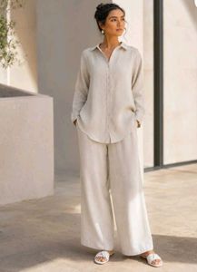 Oversized Linen Blend Shirt & pant