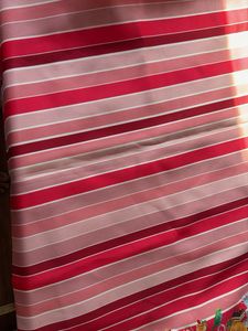 2mtr Imported Red Striped with Floral Border
