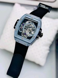 Skeleton Dial Black Watch