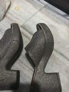 Sparkly Block Heel Mules