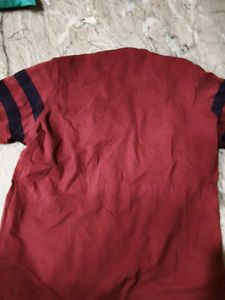 Maroon Striped T-shirt