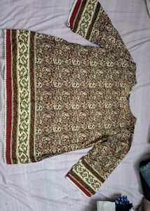 Maroon Floral Print Kurta