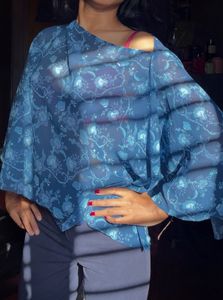 Sheer Floral Print Top