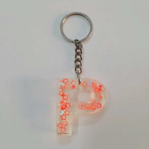 P Initial Keychain