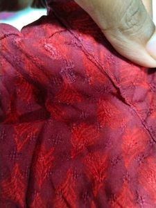 Cotton Kurthi Maroon And Red Mixed