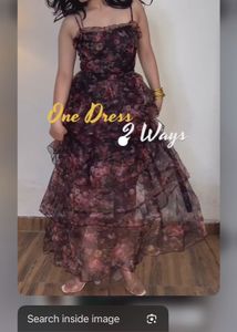 2in1 dress Floral Corset