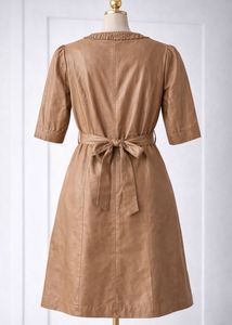 Tan Shirt Dress with Tie Waist🖤🐣