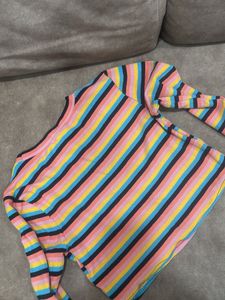 Colorful Striped Long Sleeve Top