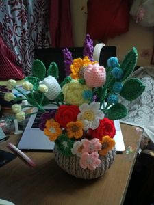 Handmade Crochet Flower Bouquet