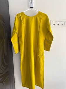 Yellow Embroidered Kurta